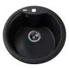 Гранітна мийка Globus Lux ORTA 485 мм-А0001, чорний металiк- Фото 1
